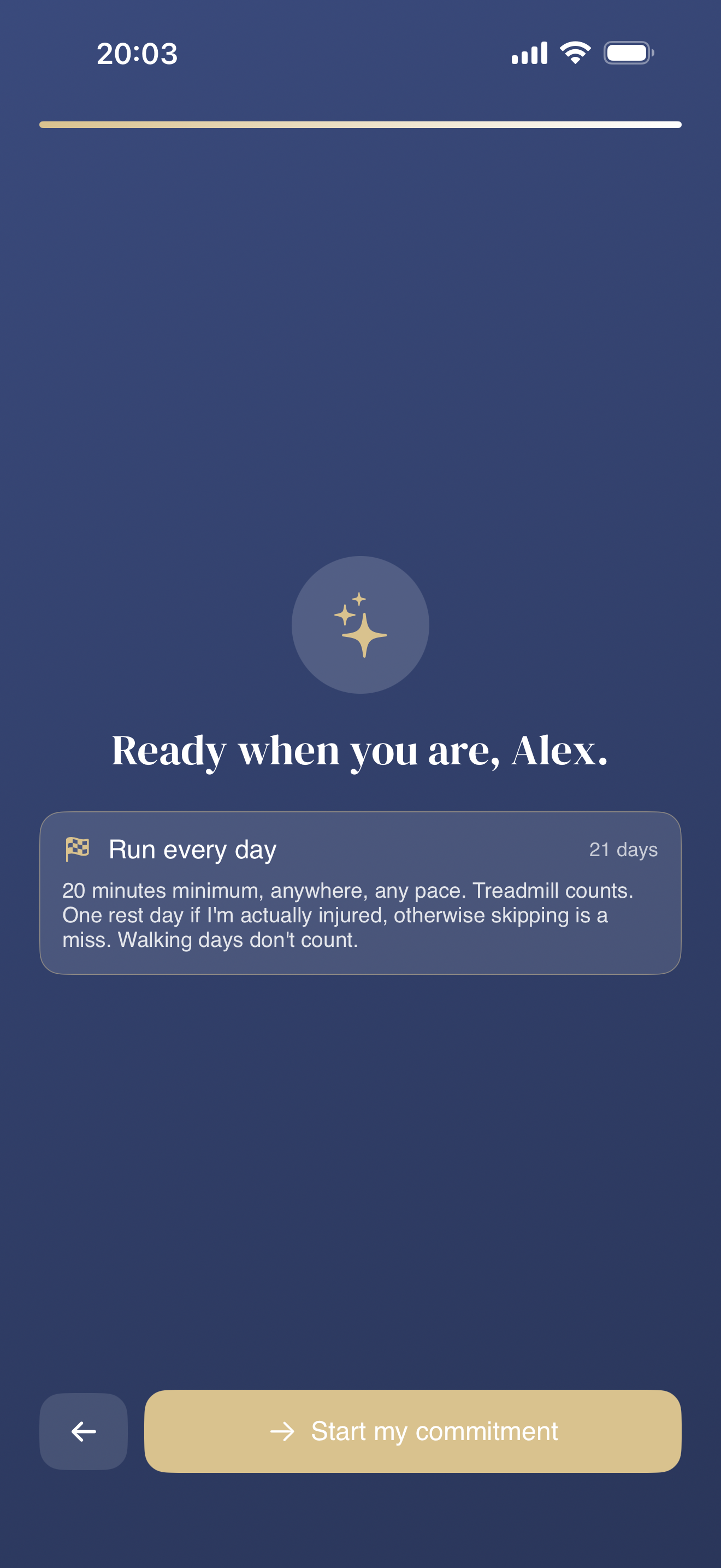 Challenge ready screen with join code